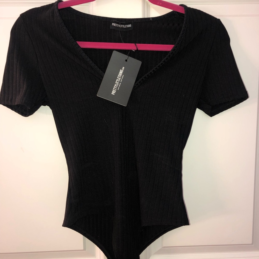 Black short sleeve body suit